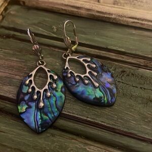 Faux Abalone Earrings
